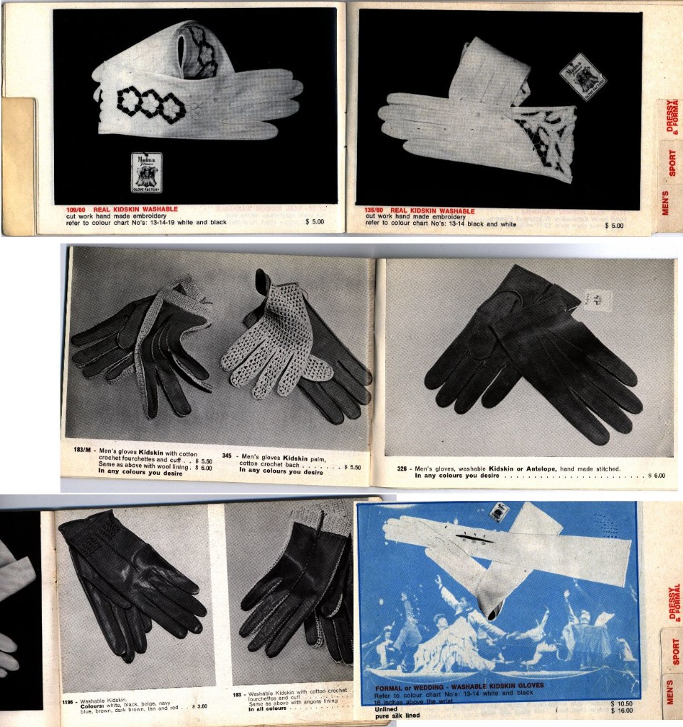 Old gloves catalogue